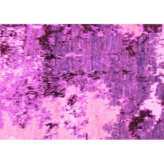 Ahgly Company Indoor Rectangle Abstract Pink Modern Area Rugs, 7' x 9'