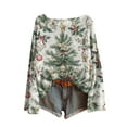 thumbnail image 4 of Fankiway Tunique Chandails en Molleton pour Femmes Imprimé de Noël Décontracté Col Rond Manches Longues Tricot Chandail Mode Automne 2025 Crochet Graphique Hauts Vêtements Hippie Multicolore P, 4 of 5