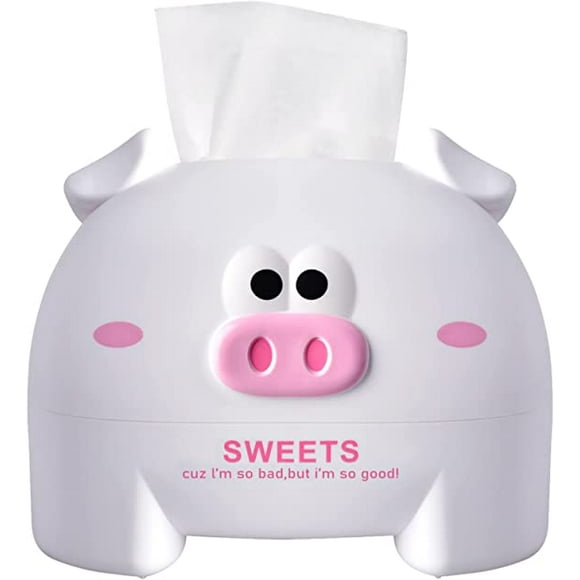 (White)Desktop plastic pull out paper towel storage cartridge Home living room paper box Piggy paper towel box