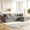 Gray, variant on VENTOPYR 108" Modular Sectional Sofa, Hook-and-Loop Fixed Cushions, 5 Large Back & 2 Throw Pillows, High-Resilience Foam, Spacious Living Room Seating, Beige