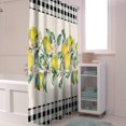 thumbnail image 3 of Vintage Summer Lemon Leaf Shower Curtain, Buffalo Plaid Shower Curtain Set with Hooks, Spring Summer Waterproof Fabric Shower Curtains for Bathroom Decor, 72x72 Inch Bath Curtain, 3 of 6