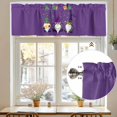 thumbnail image 7 of Mardi Gras Valances for Windows, 60 x 18in, Carnival Gnome Mask Deep Purple Theme Rod Pocket Kitchen Valance Curtain Light Filtering Window Treatments for Living Room Bedroom, 1 Panel, 7 of 7