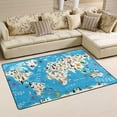 thumbnail image 2 of Coolnut Lightweight Soft Area Rugs 31x20 Inch, World Map of Animals Floor Mat Doormat for for Rooms Entrance Hardwood Floor Living Room 2'7" x 1'8"） Nursery Rugs, 2 of 6