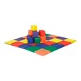 thumbnail image 2 of ECR4Kids SoftZone Patchwork Toddler Building Blocks, Foam Cubes, Assorted, 12-Piece, 2 of 2