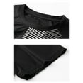 thumbnail image 3 of Tops for Men under $5 Short Sleeved Round Neck Sports Fitness Summer Mesh Casual Sports Loose Top Black M, 3 of 3