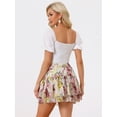 thumbnail image 4 of DARING DIVA Women's Elastic Waist Layer Ruffle A-Line Skirt XS White, 4 of 6