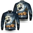 thumbnail image 3 of Happy Halloween West Highland White Terrier Witch Pumpkins Bats All Over Print 3D Baseball Jacket Westie Westy Dog Lover Bomber Jacket Softball - 13012, 3 of 6