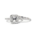 thumbnail image 2 of 3/4ct Pave Halo Diamond Briadal Ring Set Setting 14K White Gold, 2 of 2
