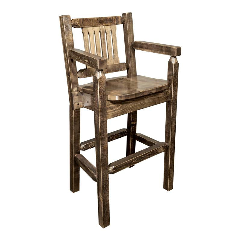 Montana Woodworks Homestead 24, Captain Chair Style Bar Stools