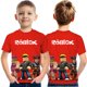 thumbnail image 2 of [5-14 Años] Roblox Primavera Verano Niños Niñas 3D Impreso Tops Cuello Redondo Anime Versión Coreana Camisetas Camisas Diarias, 2 of 3