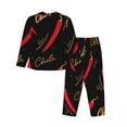 thumbnail image 2 of Disketp Pajamas Set Long Sleeve Sleepwear Womens Button Down Nightwear Pj Sets-Hot Chili, 2 of 9