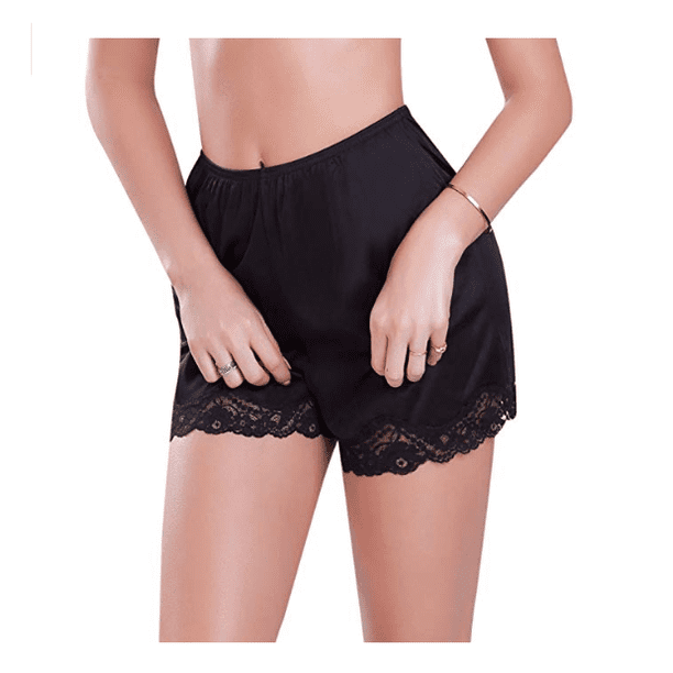 VISgogo, calzoncillos tipo bóxer de encaje para mujer, bragas antiestáticas de seda con cintura elástica, bombachos, ropa interior VISgogo moda