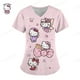 thumbnail image 1 of Camiseta de verano para Hospital, camiseta para mujer, camisetas para mujer, camisetas con bolsillos, uniforme de enfermera, ropa de mujer con cuello en V de Hello Kitty 2023, 1 of 5