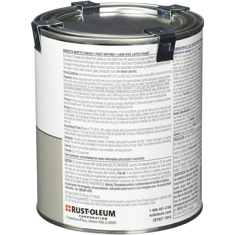 Rust-oleum 285141 Chalked Ultra Matte Paint, Country Gray, 30 Oz 