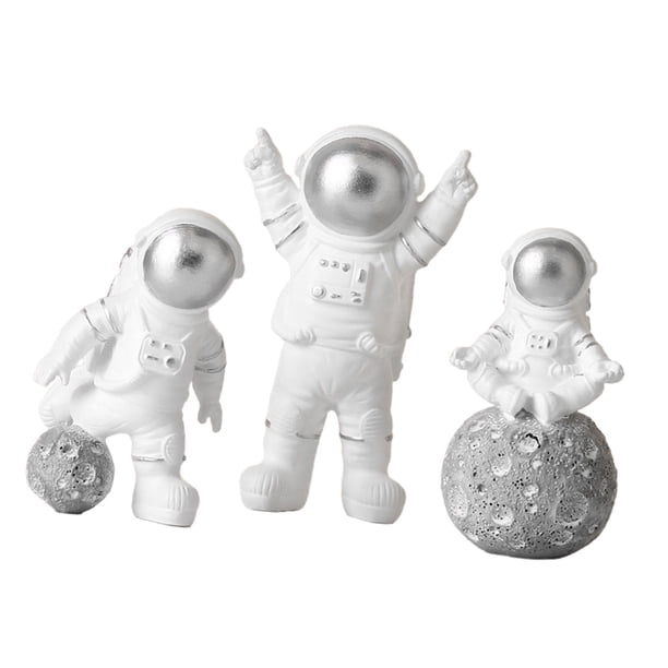 3 figuras creativas de astronauta con temática espacial, decoración de resina para tartas. Argén
