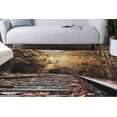 thumbnail image 2 of Landscape Rugs, Soft Rugs, Autumn Landscape Rugs, Farmhouse Rug, Train Tracks Landscape Rug, Non-Slip Carpet Rug, View Rug, Office Rugs, 2'x3' - 60x90 cm, 2 of 8