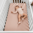 thumbnail image 5 of Comfy Cubs Muslin Crib Sheet, 100% Muslin Cotton Crib Sheets for Standard Crib Mattresses  (Blush), 5 of 7
