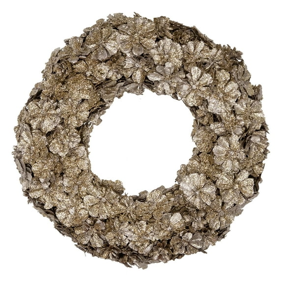 Northlight Glittered Pinecones Small Artificial Christmas Wreath - 12" - Gold - Unlit