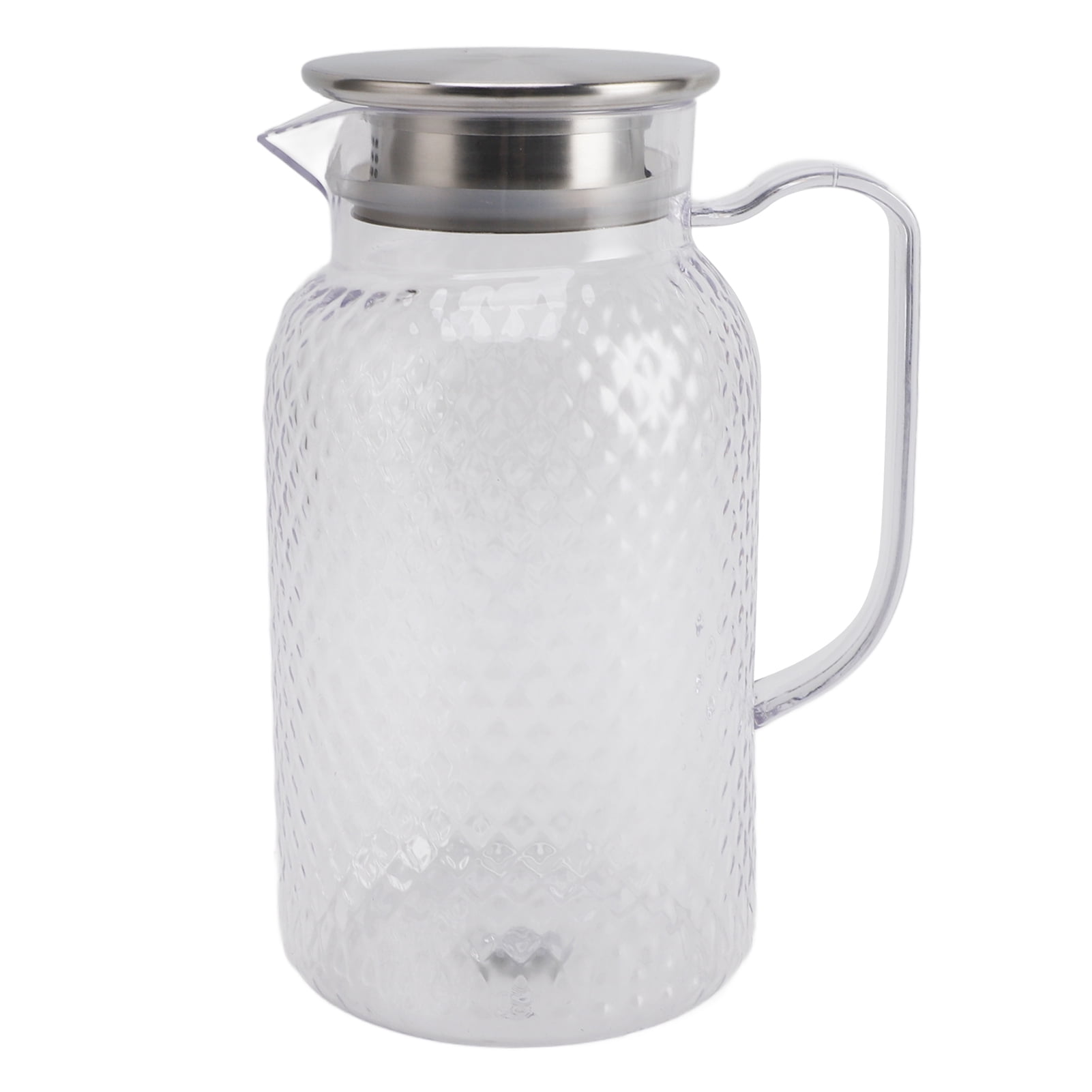 Pichet à Eau 1,2L En Plastique Transparent - Carafe Avec Couvercle Et Poignée Pour Jus, Thé Glacé Et Boissons