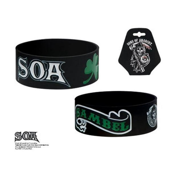 Sons of Anarchy SOFARB04 SOA Bracelet en Silicone Sambel&44; Vert