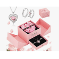 thumbnail image 1 of Flores Rosa Eterna Y Collar De Corazón Y Anillos Para Pareja Color Plata, 1 of 4