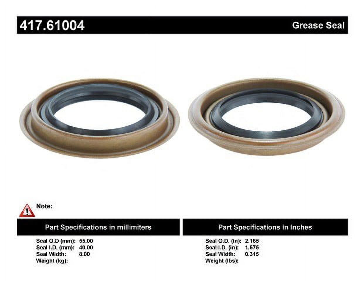 Centric 417.61004 Premium Oil Seal Fits select: 1988-1991,1993-1997 HONDA CIVIC