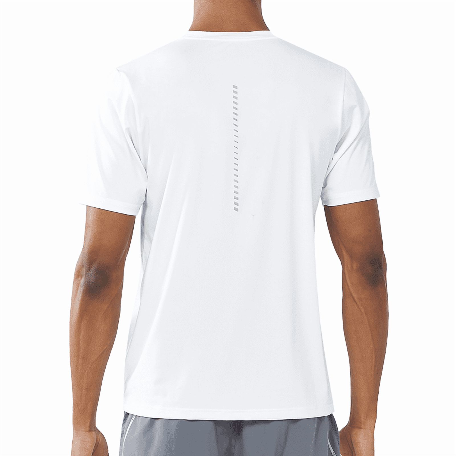 Camisetas de manga corta para hombre para entrenar y correr, blanco, talla L 2