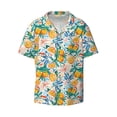 thumbnail image 2 of Lsque Colorful Fruits print Men's Cuban Collar Short Sleeve Shirt Summer Beachwear Casual Button Down Fashionable Vacation Leisure Shirt-4X-Large, 2 of 7