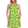 thumbnail image 1 of Easygdp Daisies Flowers para Vestido Transpirable de Mujer, Vestido Suelto de Manga Corta con Pliegues y Bolsillos para el Verano, 1 of 7