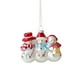 thumbnail image 2 of Set de adornos de cristal navideño | Muñeco de nieve y diseño de árbol | Decoración de casas navideñas | Coleccionable festivo artesanal | Centro de mesa elegante de 9,8 cm | Escaparate | Caja de, 2 of 6