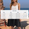 thumbnail image 3 of Aimik Women's Color Block Tie Strap Mini Dress Summer Boho Style V Neck Tiered Ruffle Sundress Lightweight Casual Beach Dress, 3 of 6