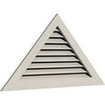 thumbnail image 2 of 64"W x 32"H Triangle Gable Vent (76 1/8"W x 38"H Frame Size) 12/12 Pitch: Primed, Functional, Smooth Western Red Cedar Gable Vent w/ 1" x 4" Flat Trim Frame, 2 of 12
