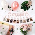 thumbnail image 3 of Golden Onion Paper Engagement Party Banner engaged Letters Flag Party Photo Wall Flag Scene Layout, 3 of 5
