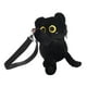 thumbnail image 5 of Bolso bandolera con forma de gato, peluche para mujer y niña, ideal como regalo para viajes y fiestas callejeras. Negro, 5 of 9