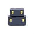 thumbnail image 4 of Sable Set of 2 Boxes with Gold Handles - Navy Blue, 4 of 10
