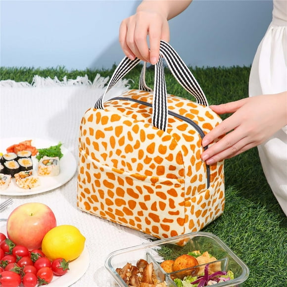 Hyknon Lunch Bag Soft Leakproof Patterned Insulated Bag Portable Lunch Bag Travel Picnic Lunch Box Bag Work School Lunch Bag Bento Bag Lunch Box