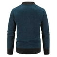 thumbnail image 4 of Tiweut Casual Mens Sweaters Male Fall and Winter Zip Stand Collar Long Sleeve Outdoor Knitted Wool Blouses Navy,4XL, 4 of 4