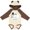 Natural & Brown w Ears, variant on Inktastic Let it Snow Sassy Snowman in Top Hat Boys or Girls Long Sleeve Baby Bodysuit