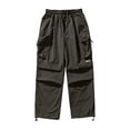 thumbnail image 5 of QIYAGBSA Cargo Pants for Men Drawstring Elastic Waist Multi Flap Pocket Adjustable Ankle Joggers Loose Fit Outdoor Hiking Casual Everyday Fall, 5 of 5