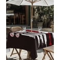thumbnail image 5 of Outdoor Tablecloth with Umbrella Hole, American Flag Baseball Zippered Table Cloth for Rectangle Tables, Patriot Black and White Red Washable Waterproof Tablecloths for Picnic Patio Garden, 5 of 9