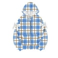 thumbnail image 2 of ZUKMRJPC Women's Vintage Plaid Hoodies Long Sleeve Cute Bow Full Zip Hooded Sweatshirt Fall Winter Warm Comfy Outwear with Pockets, 2 of 3