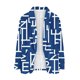 thumbnail image 1 of Blazer pequeño ajustado con estampado de solapa de primavera y otoño para mujer Pompotops qwe22218, 1 of 4