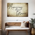 thumbnail image 3 of Elephant Stock Amazing Grace Script Wall Art - Horizontal Canvas Wall Art - Living Room Wall Decor - Inspirational And Typography Canvas - Beige And Brown Decor - 48" x 32", 3 of 8