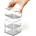 thumbnail image 5 of OfficeGoods Clear Acrylic Organizer with Silver Base 3 Tier Stackable Square Desktop Storage, 5 of 7