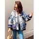 thumbnail image 5 of Chaqueta de algodón con doble bolsillo estampada para mujer, chaqueta de algodón de moda europea y americana para otoño e invierno, 5 of 5