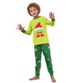 thumbnail image 2 of Christmas Family Pajamas Matching Sets, Santa Hat Pattern Long Sleeve Tees and Pants, Cozy Loungewear for Family Matching Sets, 2 of 8