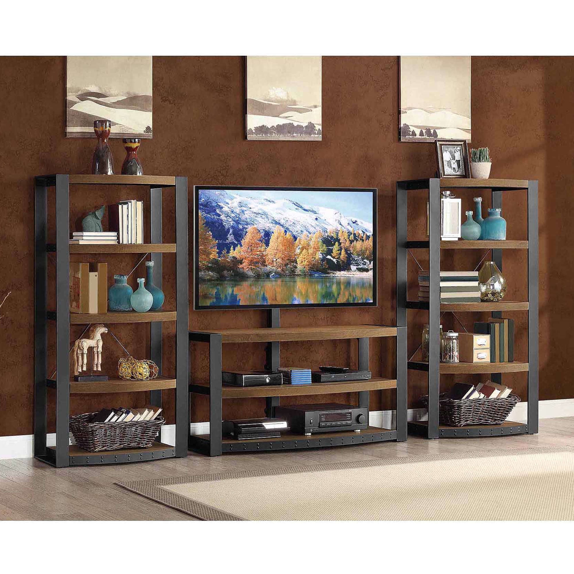 Whalen Santa Fe 5 Shelf Tower Bookcase Warm Ash Finish