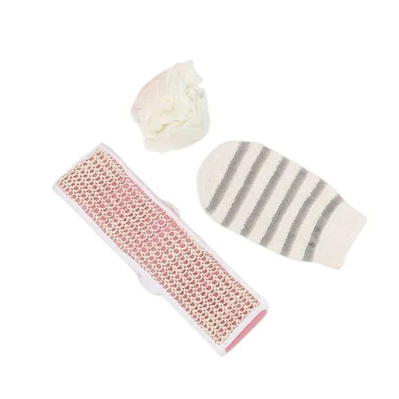 Inteprter Juego de 3 unidades de depurador de espalda Flexible, surtido de guantes exfoliantes para gimnasio en casa y baño, Kit surtido de bolas de Juegos de accesorios de baño Inteprter HA074708-00