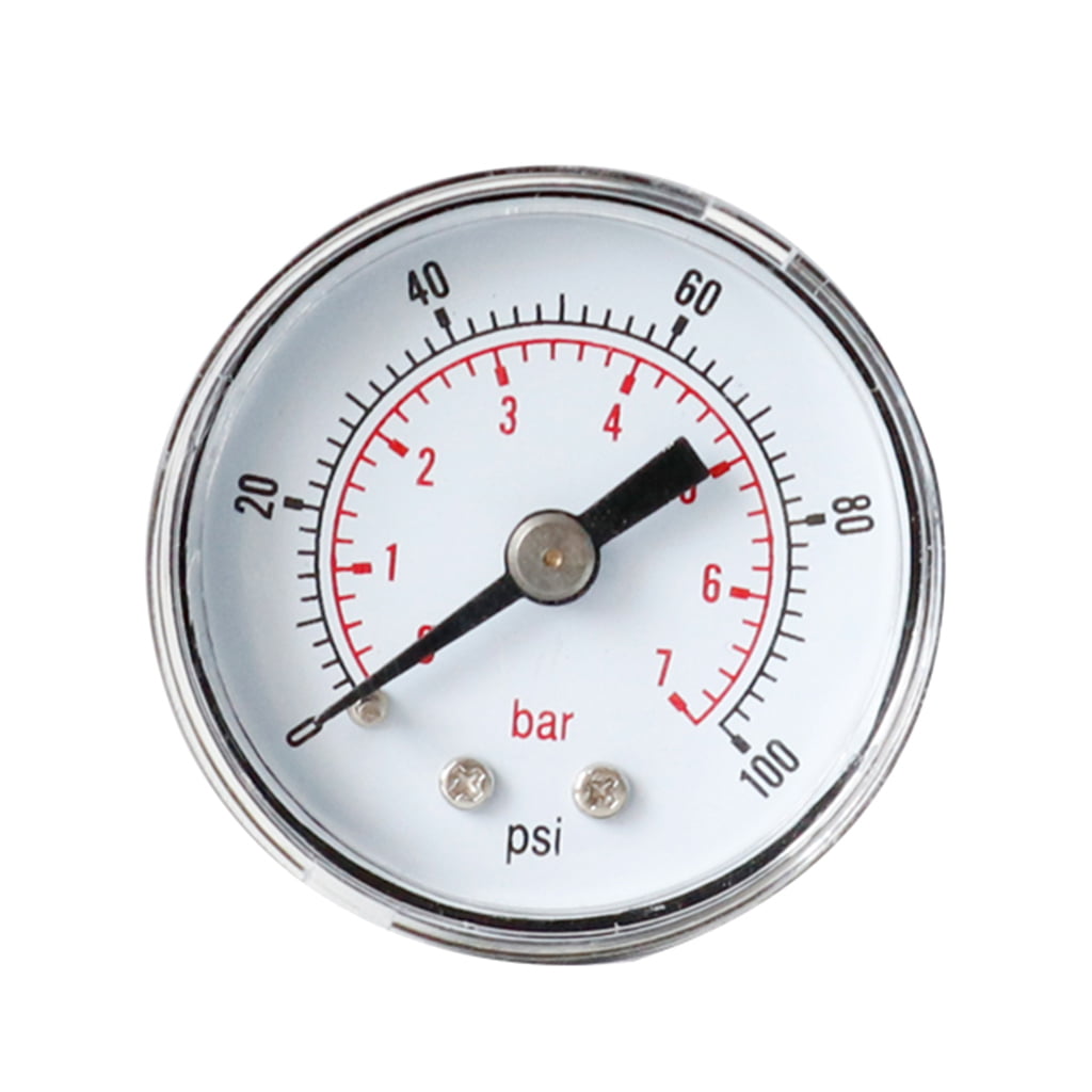 Pressure Gauge 40mm 1/8 BSPT Rear Back 15-300 PSI & Bar for Air Gas Wate Fuel by Xiaoyao24