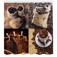 thumbnail image 3 of Ambesonne Coffee Shower Curtain, Rustic Collage of Grains, 69"Wx75"L, Dark Sand Brown Brown, 3 of 3